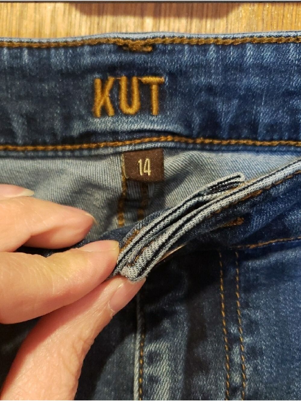 Kut from the Kloth Mid-Blue Straight Leg Jeans - Picture 4 of 8